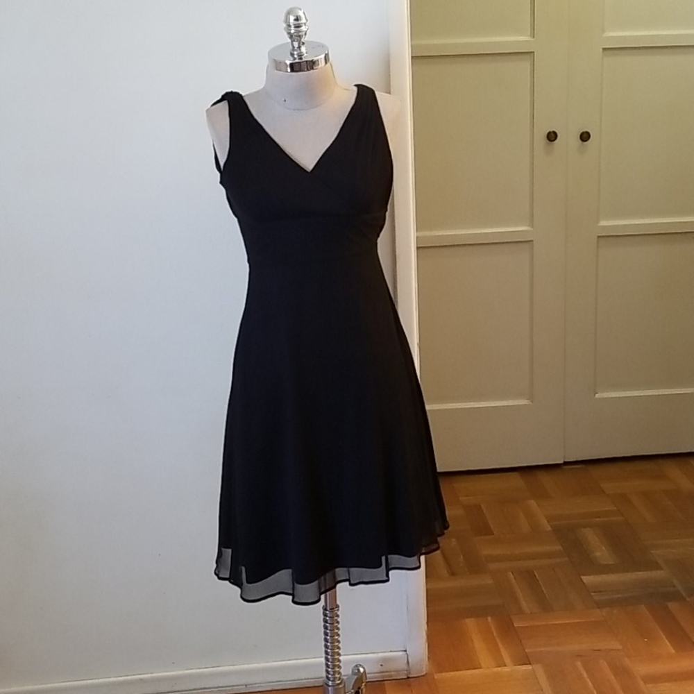 J Crew Black Cocktail Silk Dress